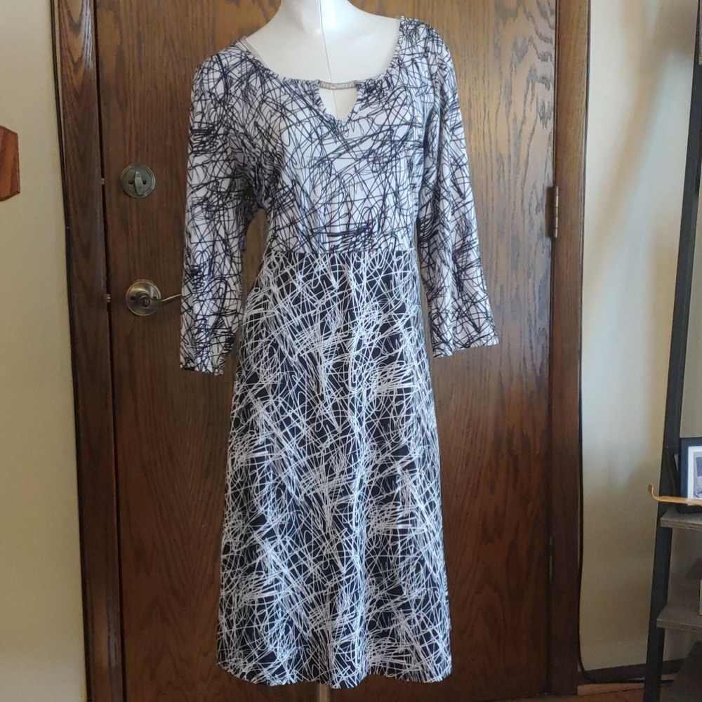 Avenue Plus Size Stretchy Midi-Length Skater Dress